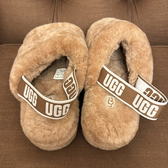 Ugg Womens Fluff Yeah Shearling Slingback Slide Slippers size 9 - Picture 3 of 5